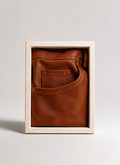 Brown Leather Side Pocket Frame